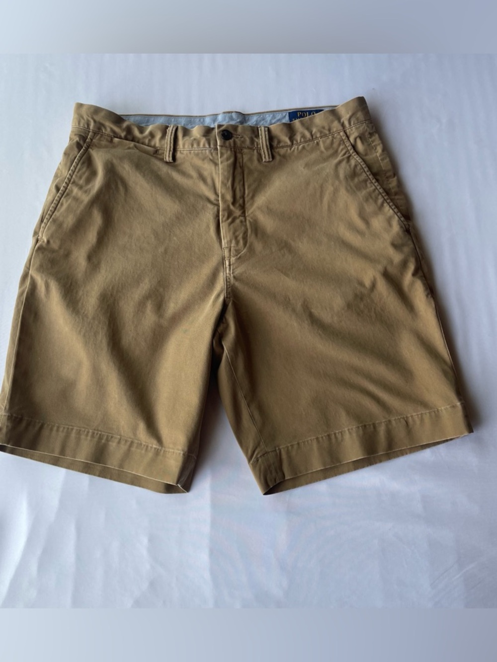 Polo Ralph Lauren Khaki Chino Shorts Mens 32 Stretch Classic Fit Preppy Golf